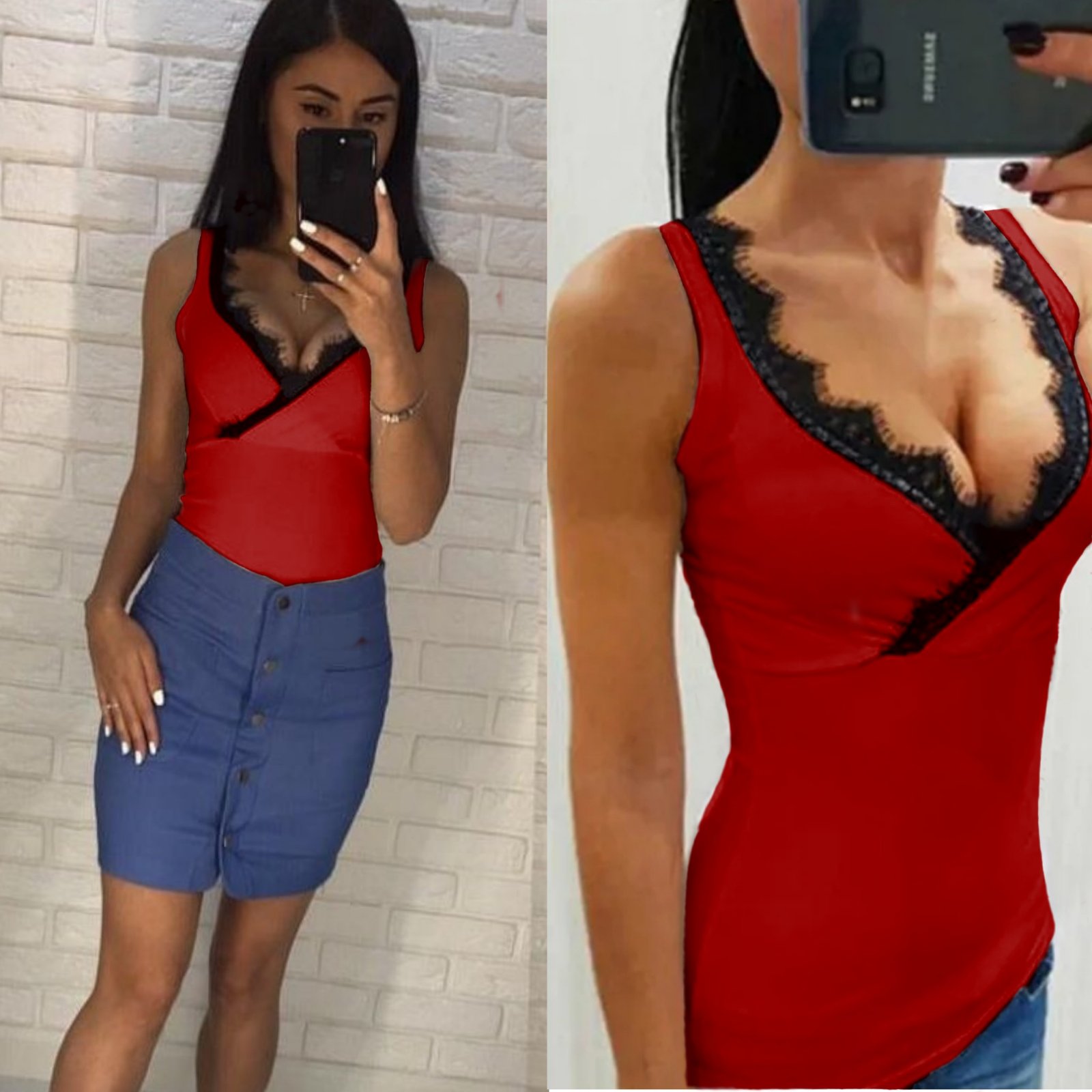 Майка жіноча, з мереживом, з вирізом, бавовняна, нарядна, модна, повсякденна, декольте на запах, від 42 до 48 р