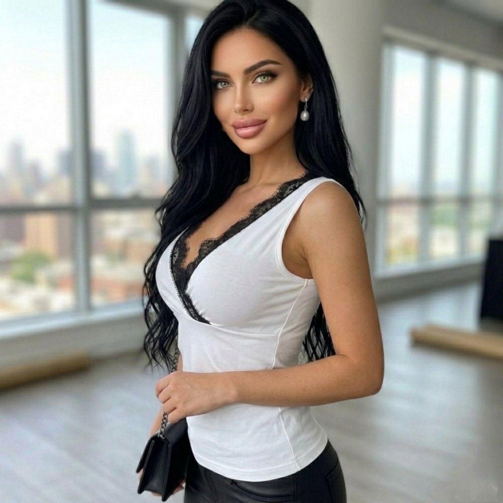 Майка жіноча, з мереживом, бавовняна, з вирізом, нарядна, модна, повсякденна, декольте на запах, від 42 до 48 р