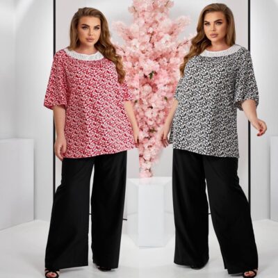 Костюм жіночий брючний, від 50 до 60 р-ру, вільного силуету