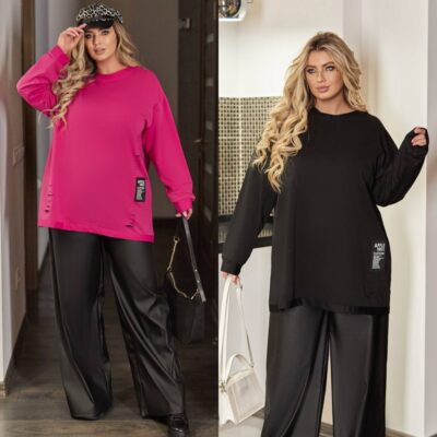 Туніка жіноча, в стилі оверсайз, від 48 до 64р, легка двонитка