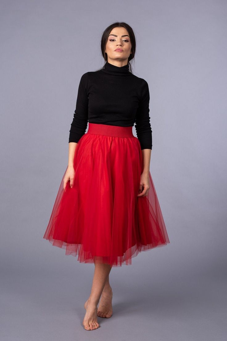 Фатинова спідниця, пишна, багатошарова, ошатна, довжина міді, 5 шарів фатину, модна спідниця - пачка, П-01 - Зображення 35