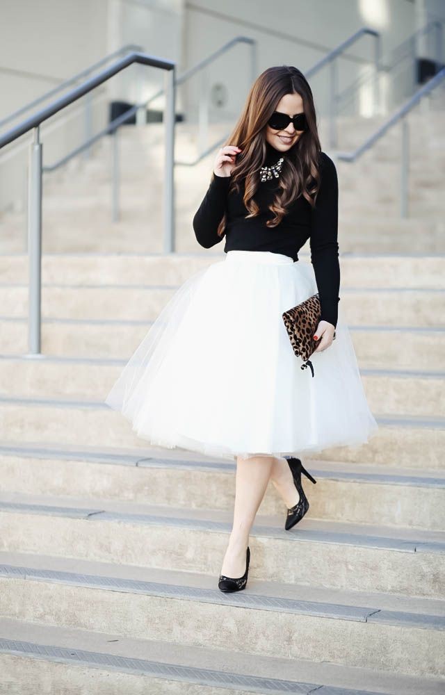 Фатинова спідниця, пишна, багатошарова, ошатна, довжина міді, 5 шарів фатину, модна спідниця