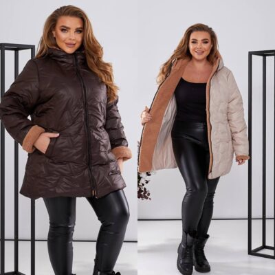 Куртка жіноча, від 50 до 64р, тепла, на сіліконі 200, обробка штучне хутро