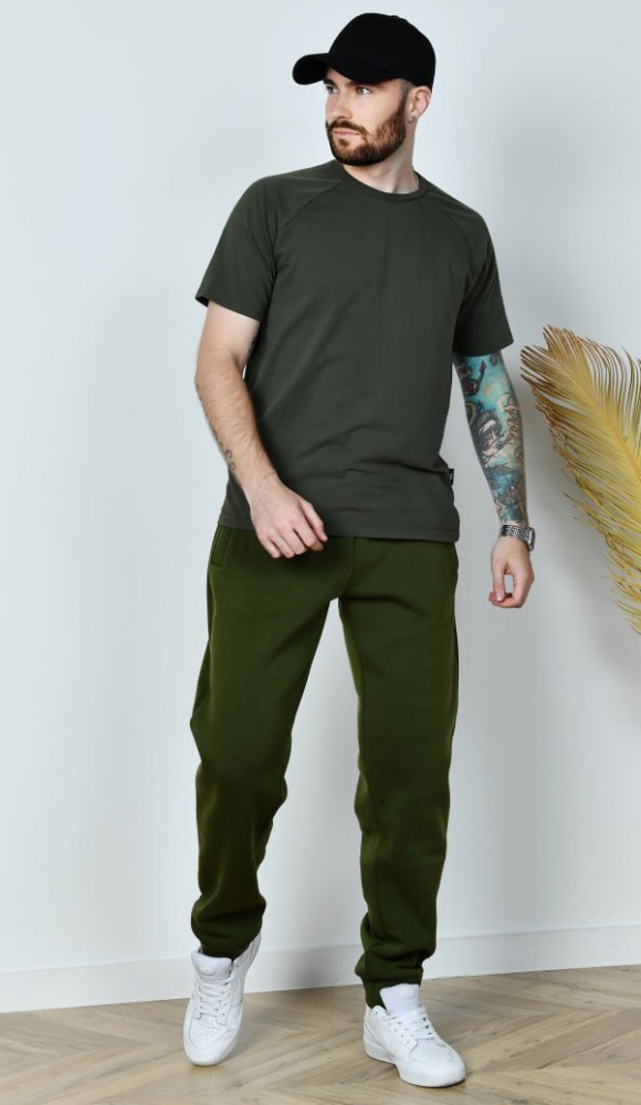 Штани чоловічі спортивні теплі на флісі на манжеті до 66 р