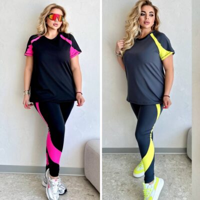 Костюм жіночий, спортивний, від 50 до 60 р-ру, футболка та лосини