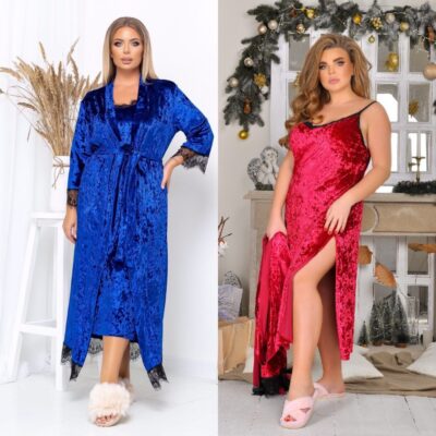 Комплект 2-ка жіночий, оксамитовий, від 50 до 54 р-ру