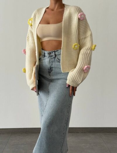 Кардіган жіночий, трикотажний, універсальний, комфортний, ошатний, П-03/167