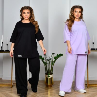 Костюм жіночий від 48 до 66р, легка двонитка, вільного крою