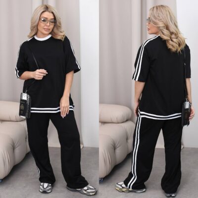 Костюм жіночий спортивний, від 48 до 62р, легка двонитка, з лампасами