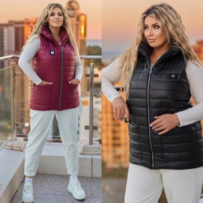 Жилет жіночий, від 48 до 62 р, теплий, з капюшоном, на синтепоні 150