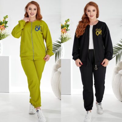 Костюм жіночий брючний, від 48 до 54 р, фактурний трикотаж