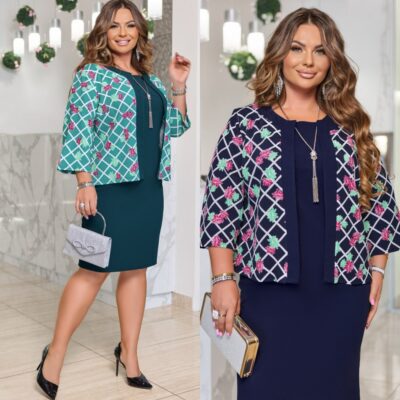 Костюм жіночий, від 50 до 60р, трикотажний жакет та сукня