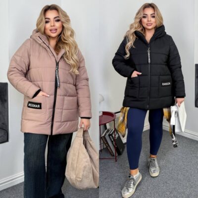 Куртка жіноча, від 48 до 62 р, зимова, тепла, на синтепоні 200, з капюшоном