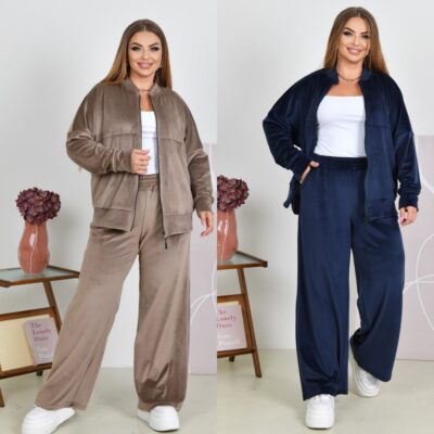 Костюм жіночий, велюровий, від 48 до 66 р, вільного крою