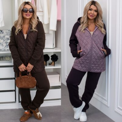 Костюм жіночий брючний, від 48 до 62р, куртка з капюшоном на синтепоні 100 та штани