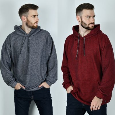 Худі чоловічий, від 48 до 66 р, модна трикотажна кофта з подвійним капюшоном