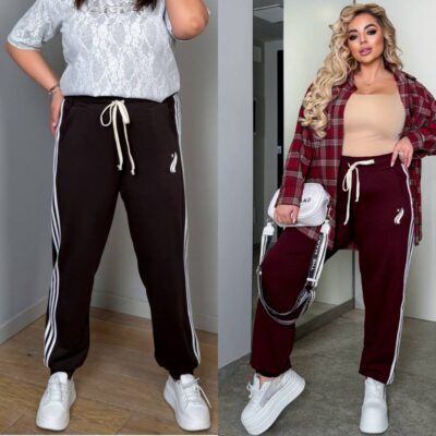 Штани жіночі, спортивні, від 50 до 64р, двунитка, з лампасами