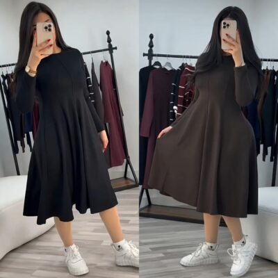 Жіноча сукня з двонитки, вільна, повсякденна, батальна (р. 48-62)