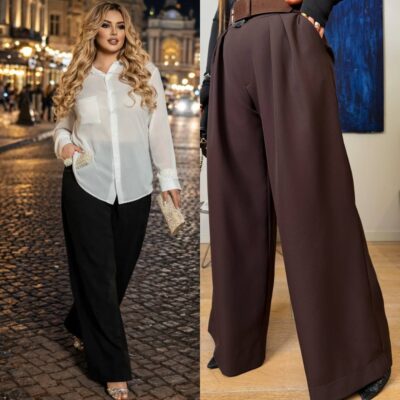 Брюки-палаццо жіночі, від 50 до 60р, висока посадка, вільного крою