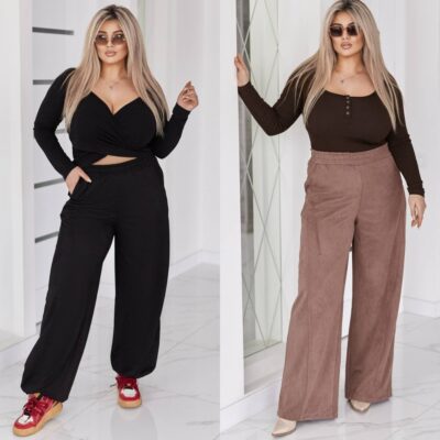 Штани жіночі, від 50 до 64р, замшеві, висока посадка