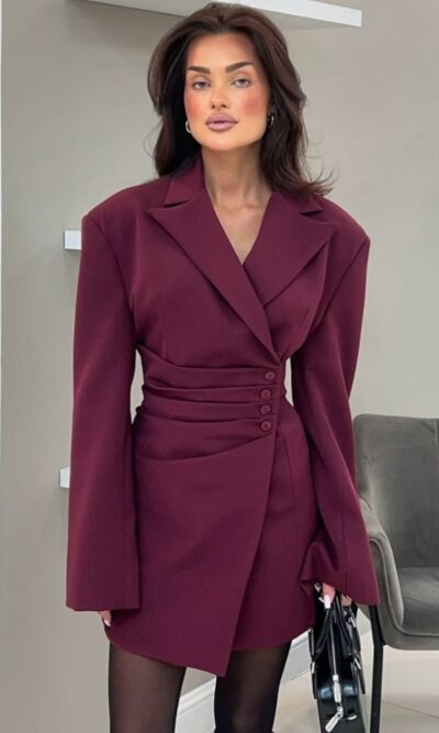 Сукня-піджак жіноча, коротка, до 48 р, об'єм талії регулюється шнурівкою