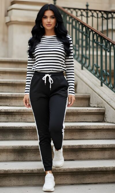 Штани жіночі, спортивні, двунитка, з лампасами, низ на ризинці, (р, 48-58)