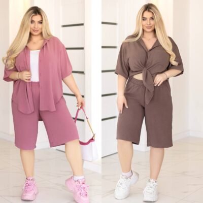 Костюм жіночий, літній, з шортами-бермудами, (р. 48-62)