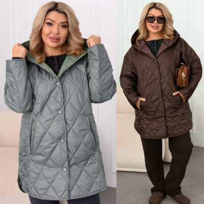 Куртка жіноча, молодіжна, на кнопках, з капюшоном,(р. 50-60)