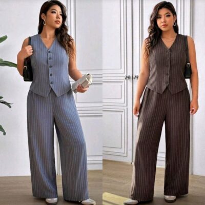 Костюм жіночий брючний, жилет та штани палаццо, (р. 48-58)