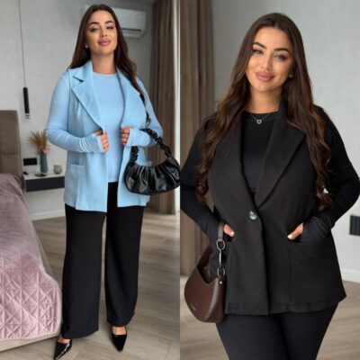 Жилет жіночий, подовжений, великого розміру, (р. 48-58)