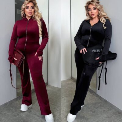 Комбінезон жіночий, брючний, велюровий, (р. 48-58)