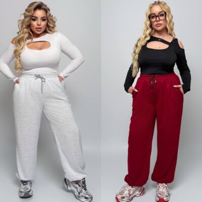 Штани жіночі, спортивні, вільного крою, трикотажні, (р. 50-60)